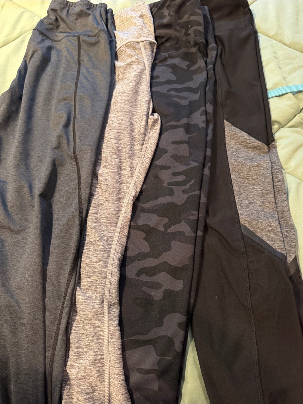 Lot of 4 Bundle of Black and Gray Active Leggings